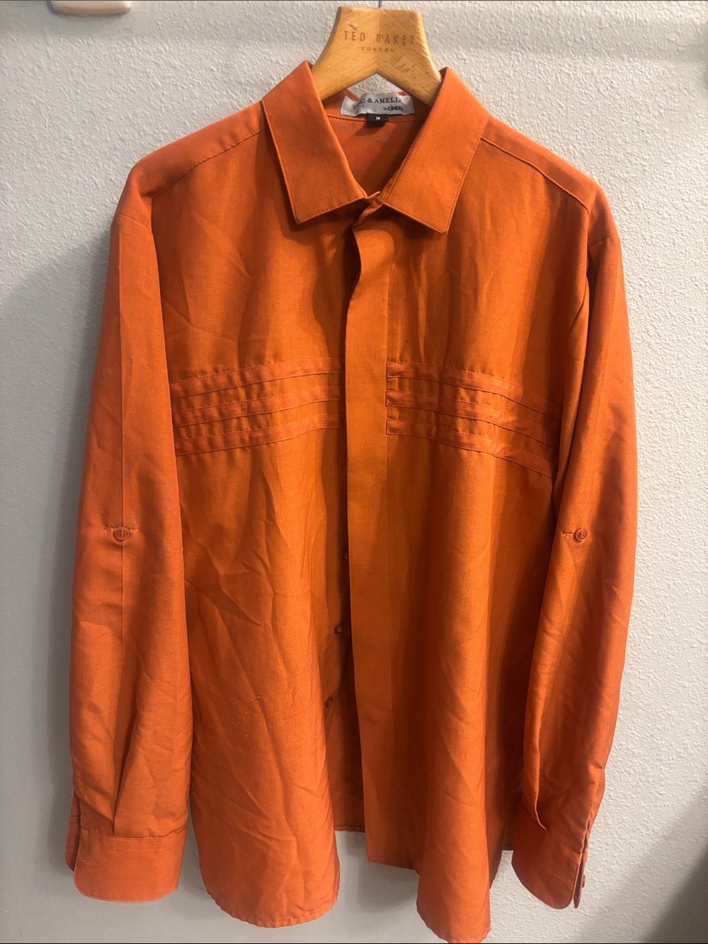Classic Men's Orange Dress Shirt - AMERICA